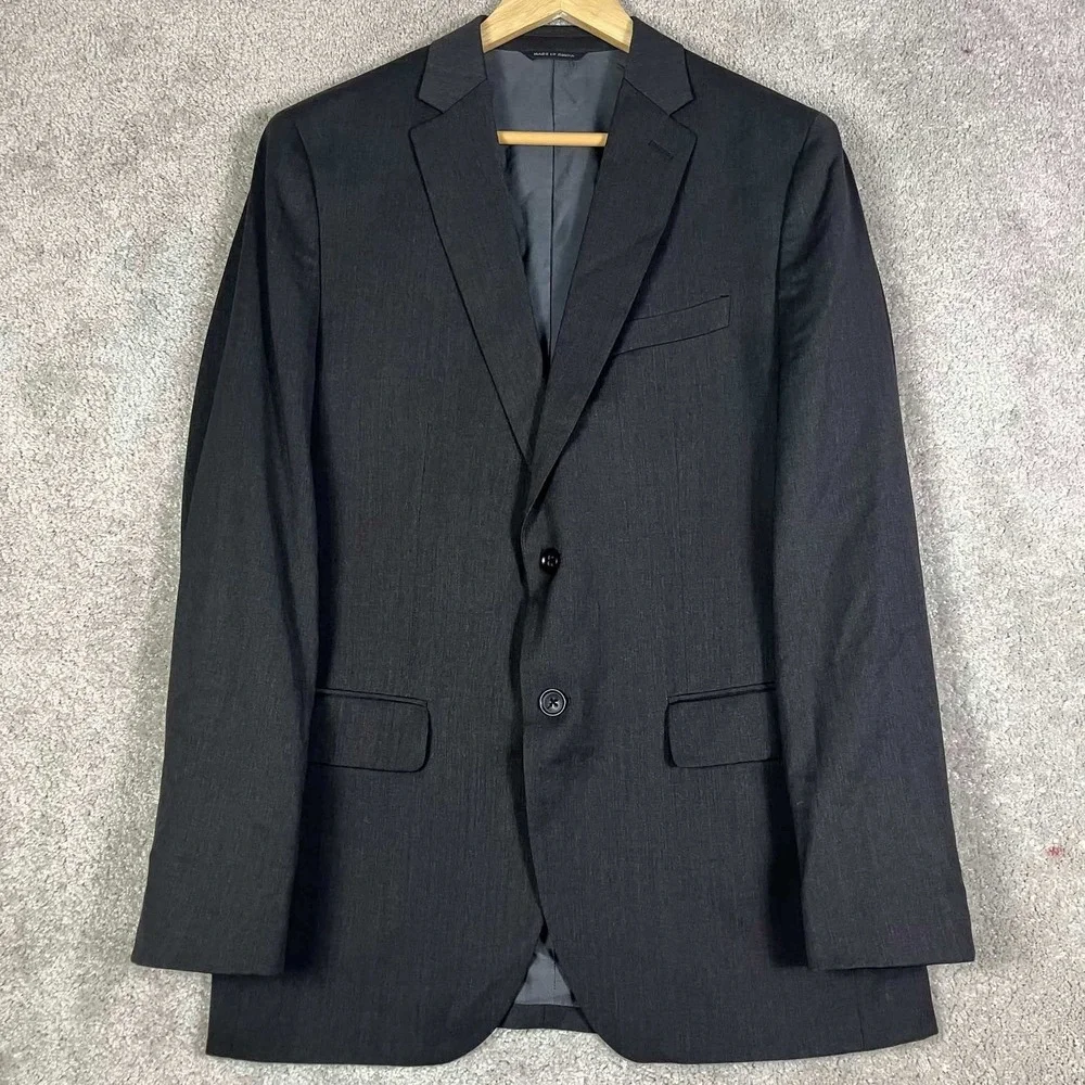 Banana Republic Blazer Mens 40R Gray Lanificio F.lli Cerruti Tailored Fit Jacket